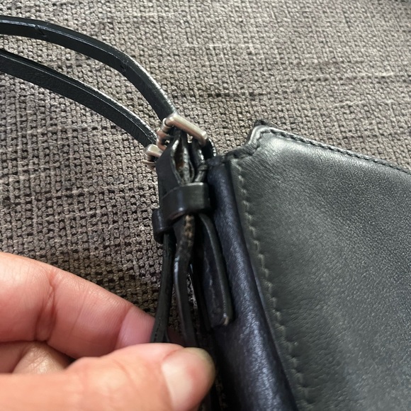 Michael Kors Collection Sedona Crescent Italian Leather Black Purse - Picture 15 of 16